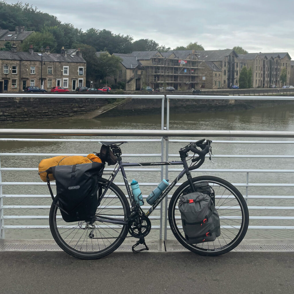 Bicycle touring rig on gravel bike in Europe 